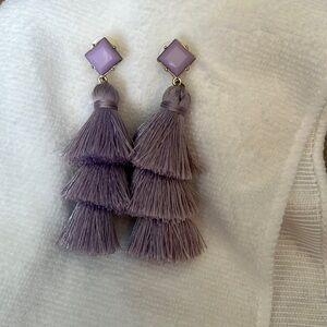 Lavender frill earrings